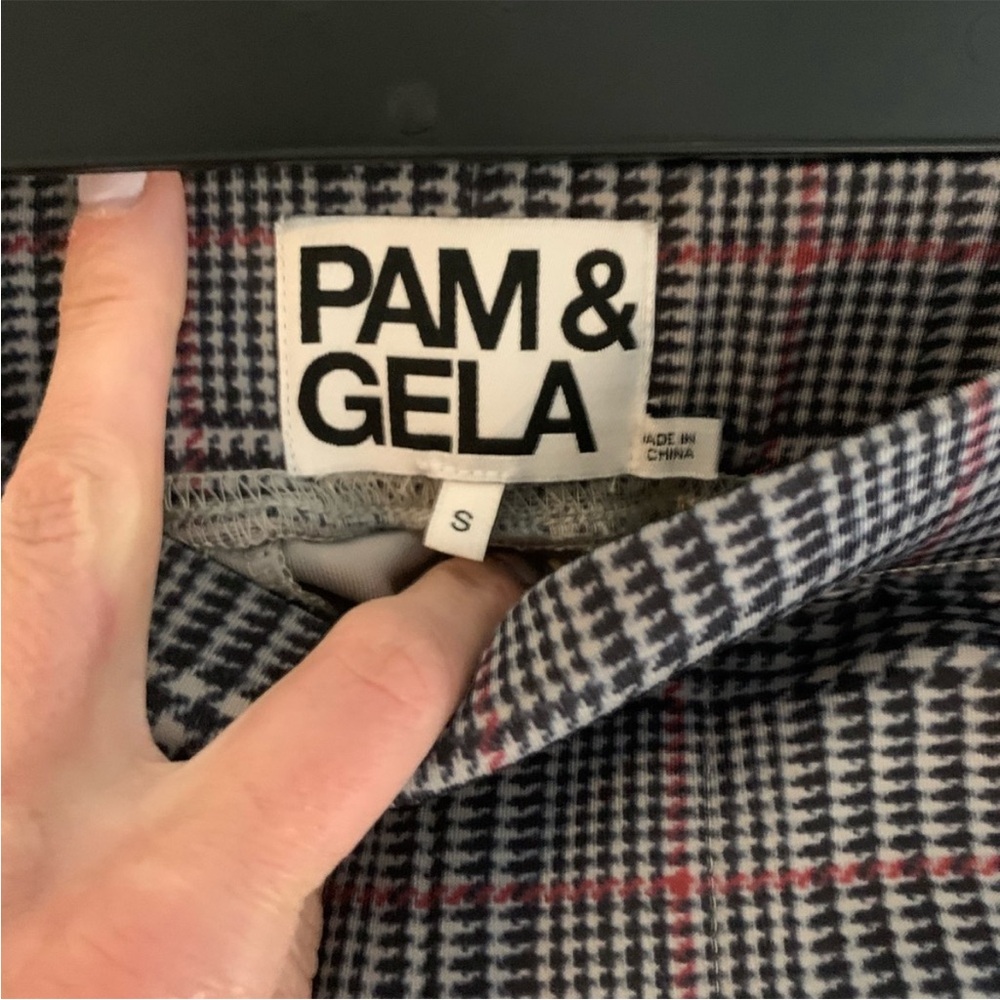 Like-New Pam & Gela Crop Flared Scuba Track Pants, Size Small - Picture 5 of 14